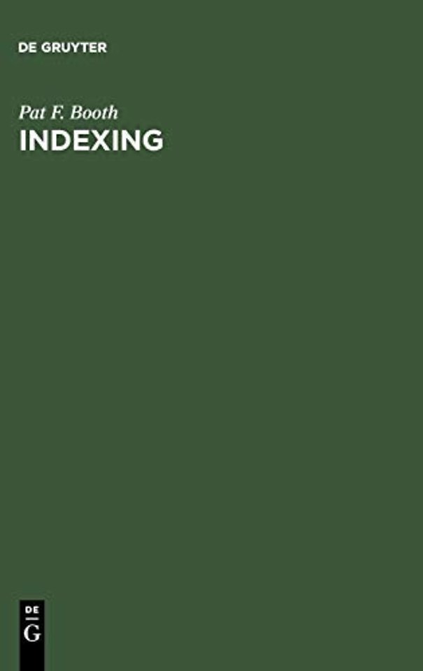 Indexing – The Manual of Good Practice