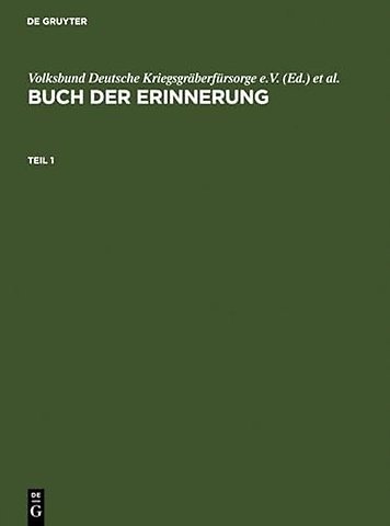 Buch der Erinnerung – Die ins Baltikum deportierten deutschen, österreichischen und tschechoslowakischen Juden