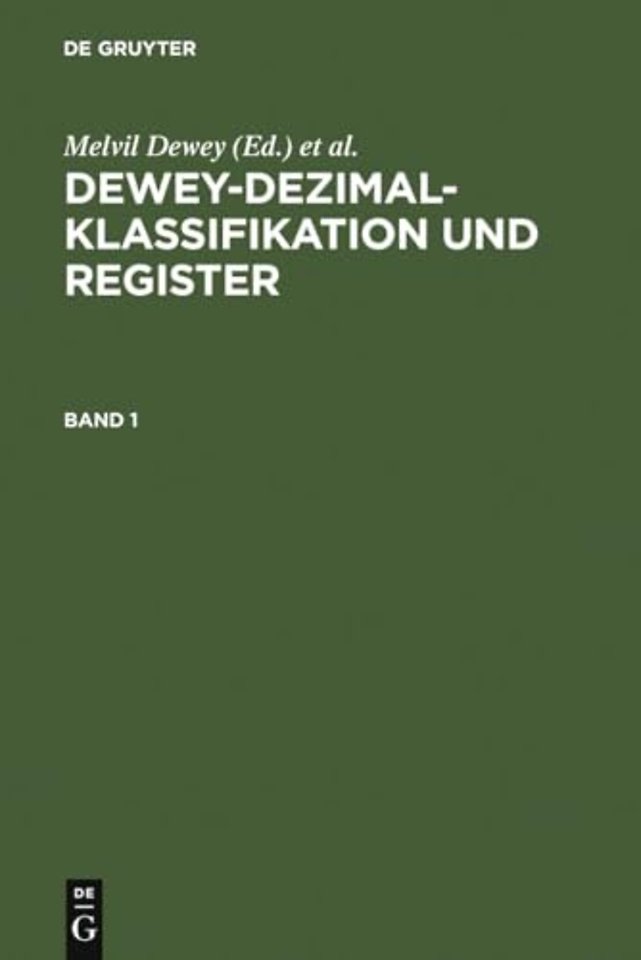 Dewey–Dezimalklassifikation und Register – DDC 22