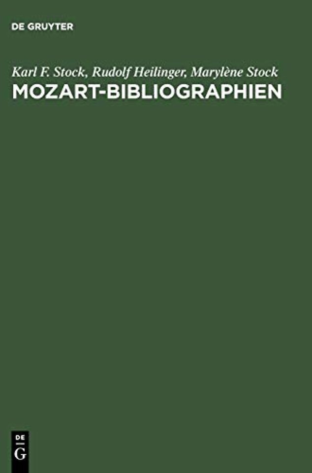 Mozart–Bibliographien – Selbständige und versteckte Bibliographien und Nachschlagewerke zu Leben und Werk Wolfgang Amadeus Mozarts und seiner