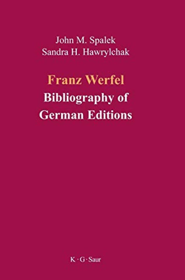 Franz Werfel: Bibliography of German Editions