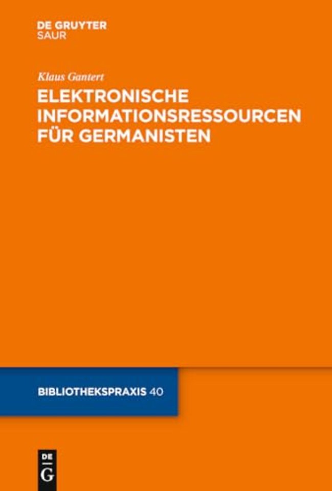 Elektronische Informationsressourcen fur Germanisten