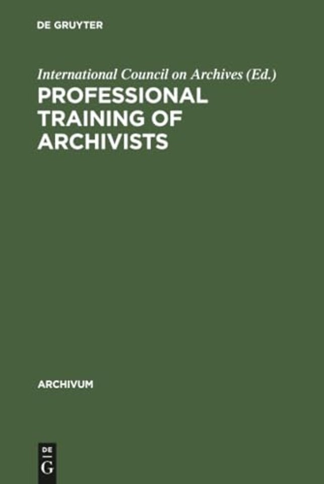 Professional training of archivists