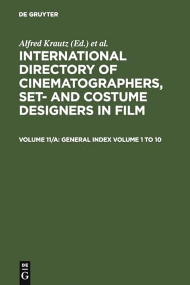 Film Titles, General Index Volume 1 – 10