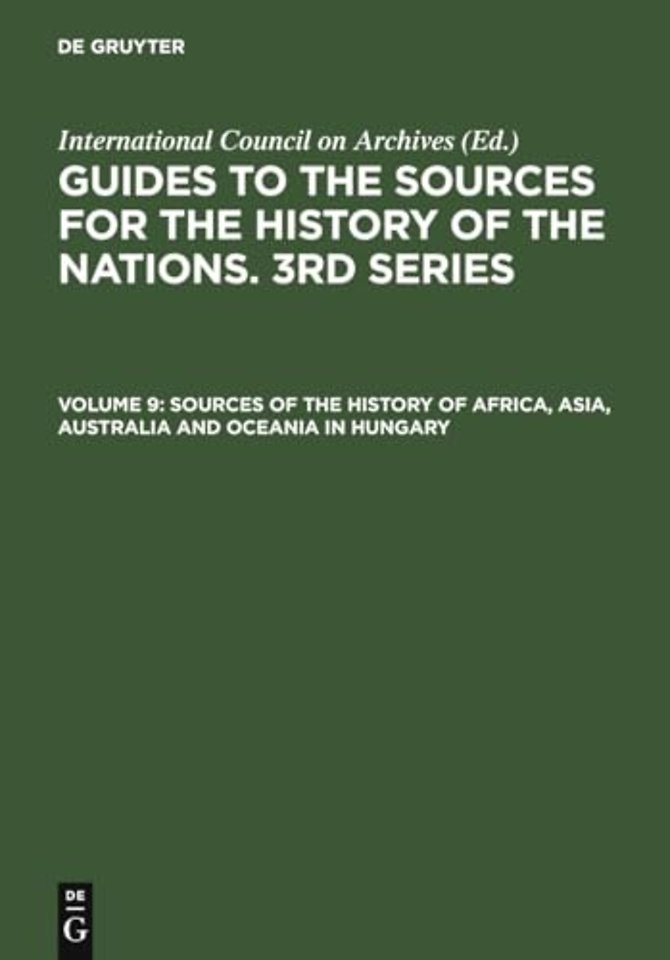Sources of the History of Africa, Asia, Australia and Oceania in Hungary