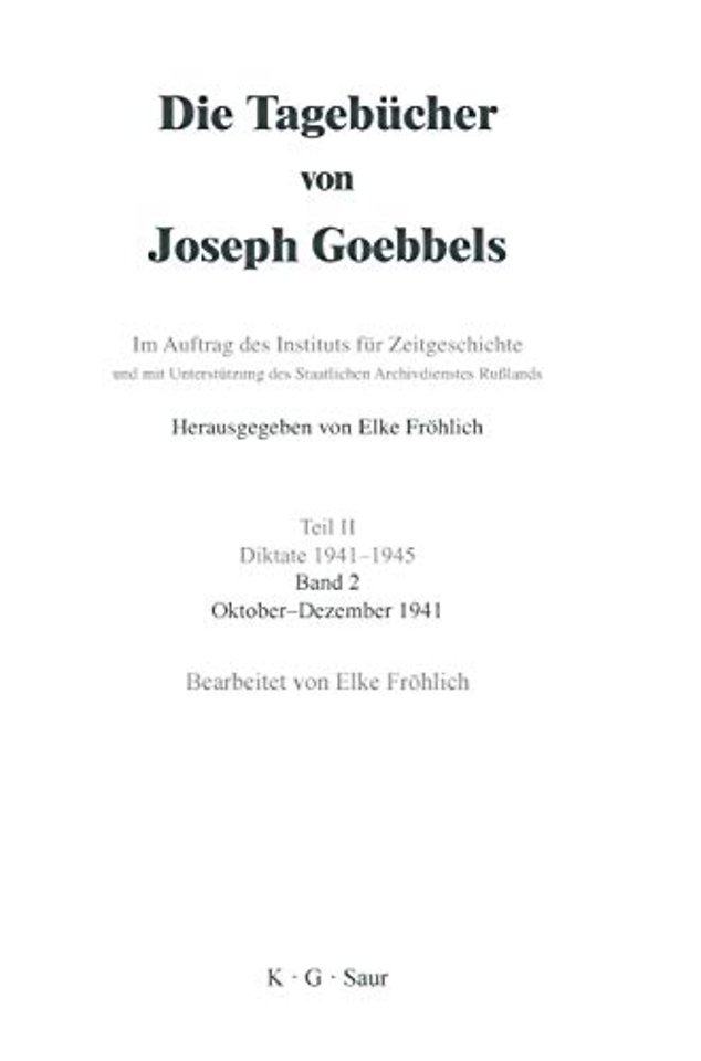 Oktober – Dezember 1941