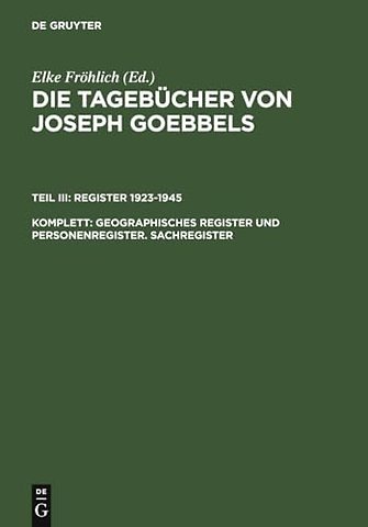 Geographisches Register und Personenregister. Sachregister