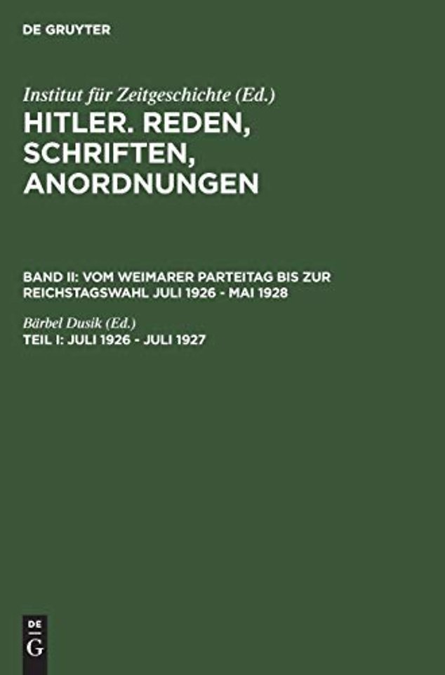 Juli 1926 – Juli 1927