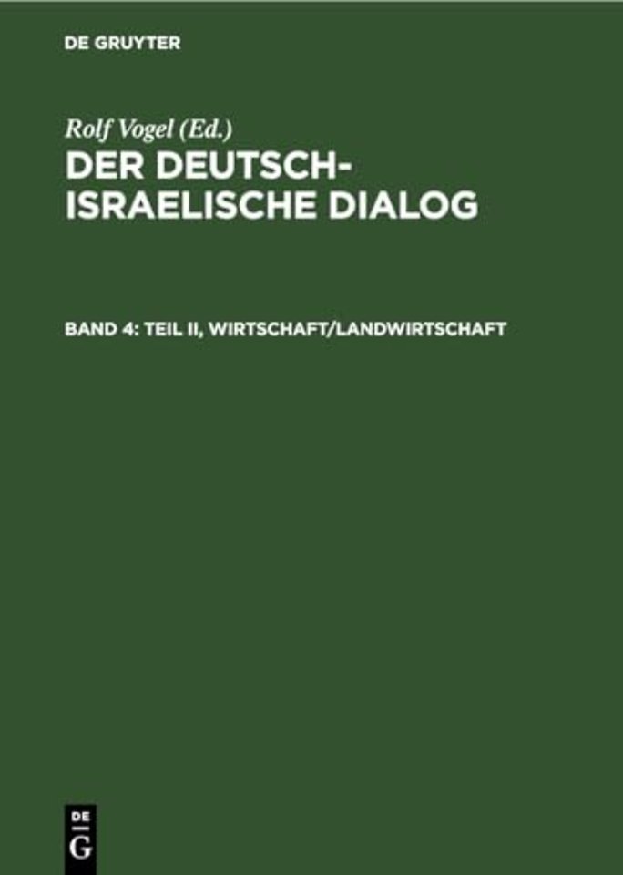 Teil II, Wirtschaft/Landwirtschaft