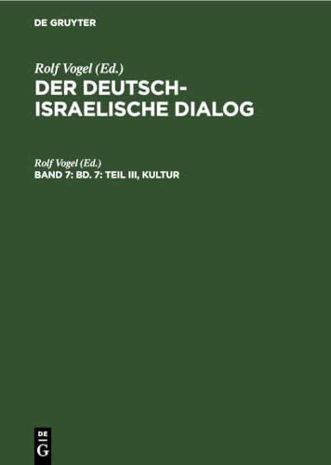 Bd. 7: Teil III, Kultur
