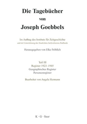 Geographisches Register und Personenregister