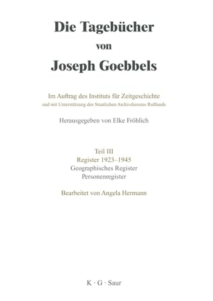 Geographisches Register und Personenregister