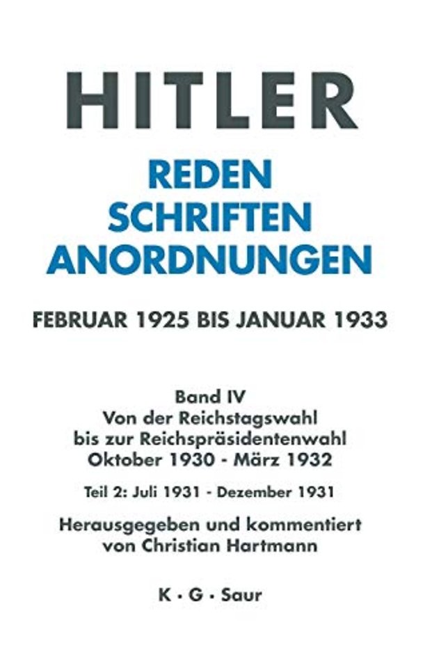Juli 1931 – Dezember 1931