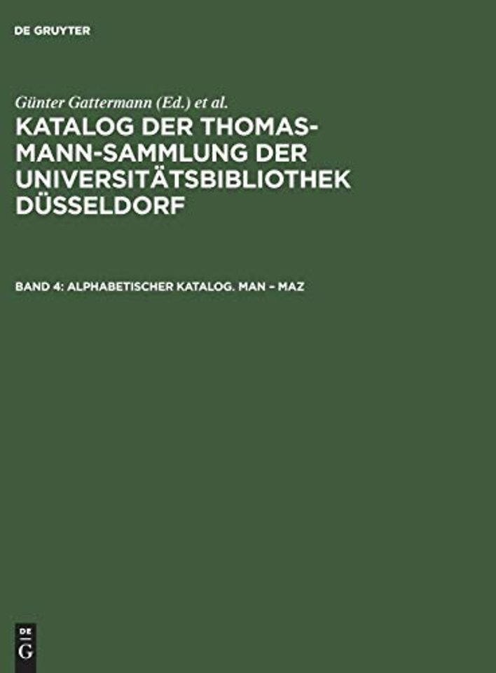 Alphabetischer Katalog. Man – Maz