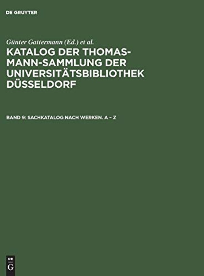 Sachkatalog nach Werken. A – Z