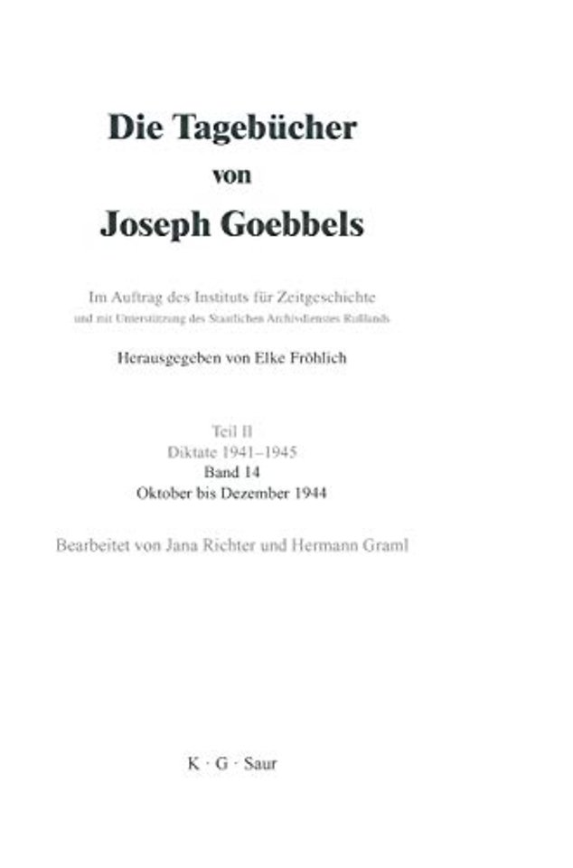 Oktober – Dezember 1944