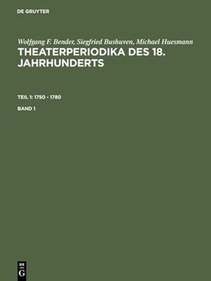 1750 – 1780 – Bd. 1. Bibliographie, Inhaltsverzeichnisse und Einzelregister; Bd. 2. Gesamtregister