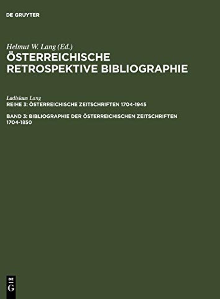 Bibliographie der österreichischen Zeitschriften – Register