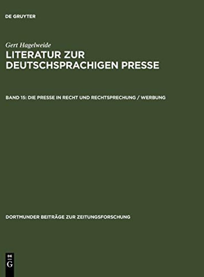 Die Presse in Recht und Rechtsprechung / Werbung