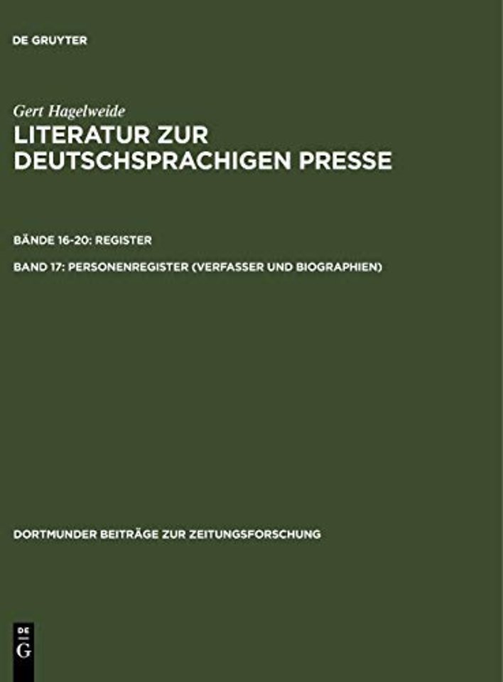 Personenregister (Verfasser und Biographien ) – G – K