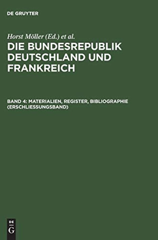 Materialien, Register, Bibliographie (Erschlieβungsband)