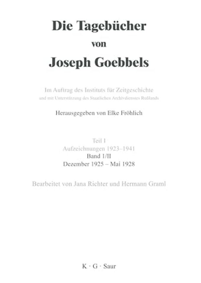 Dezember 1925 – Mai 1928