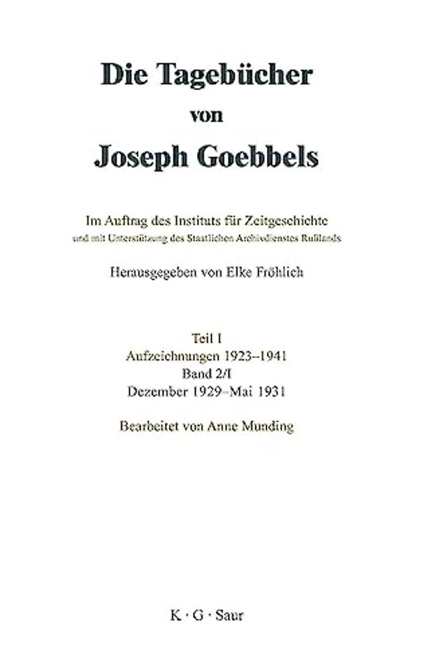 Dezember 1929 – Mai 1931