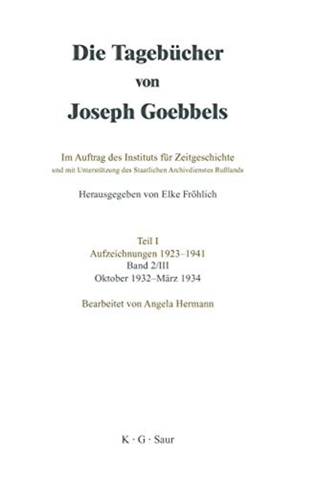 Oktober 1932 – März 1934