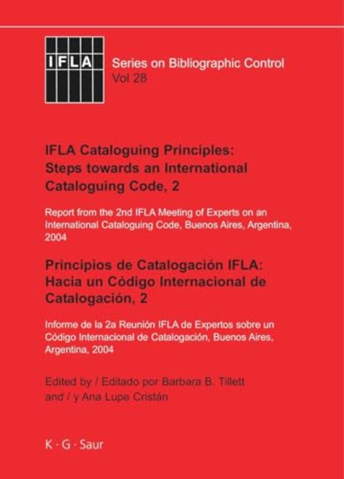IFLA Cataloguing Principles: Steps towards an In – Report from the 2nd IFLA Meeting of Experts on an International Cataloguing Code, Buenos Aires, Arg