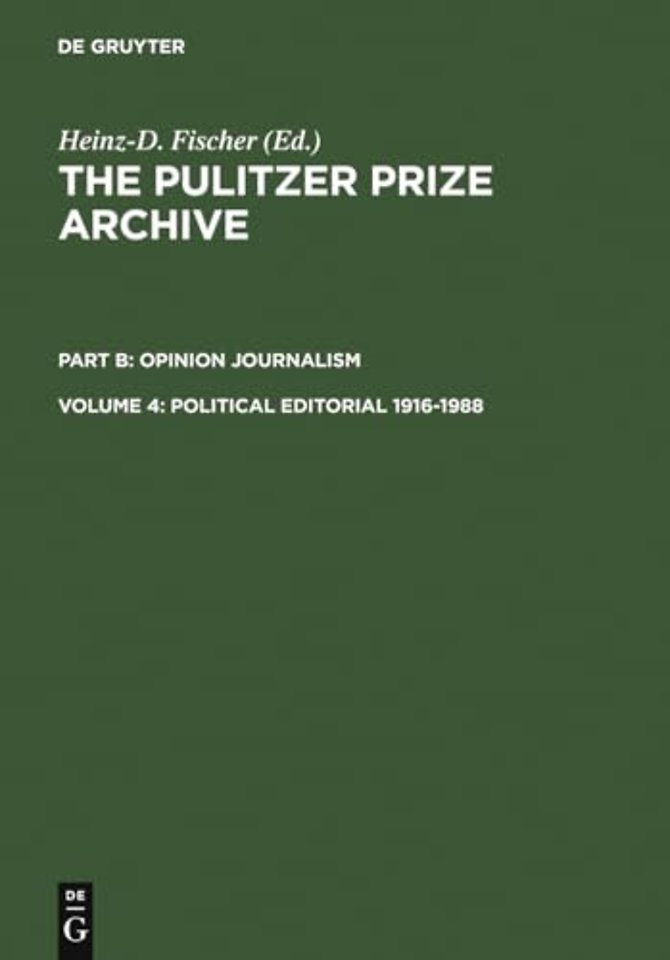 Political Editorial 1916–1988 – From War–related Conflicts to Metropolitan Disputes