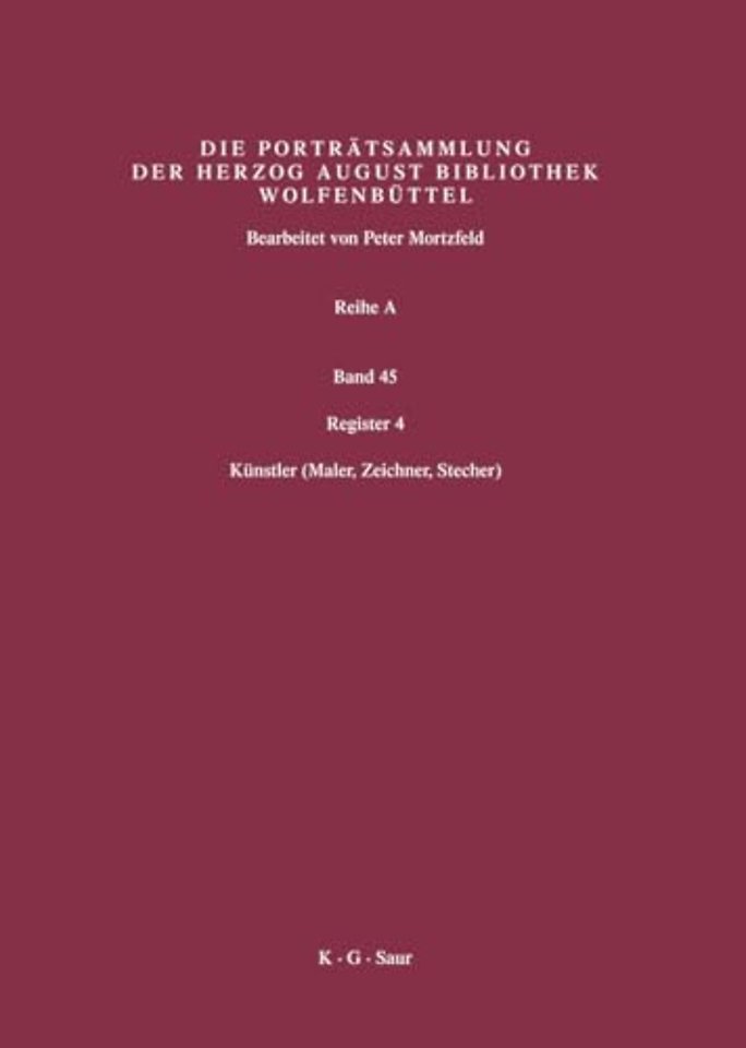 Register 4 – Künstler (Maler, Zeichner, Stecher)