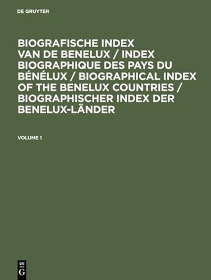 Biografische Index Van de Benelux