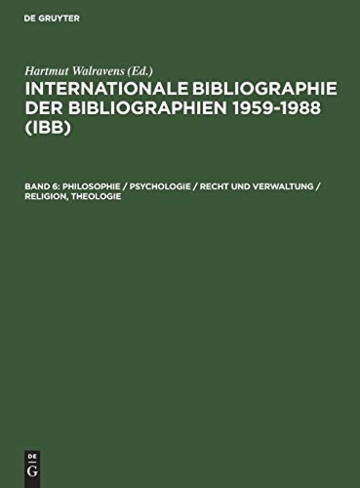 Philosophie / Psychologie / Recht und Verwaltung / Religion, Theologie