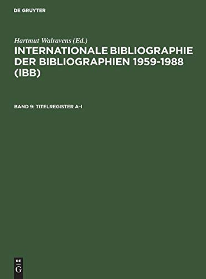 Titelregister A–I