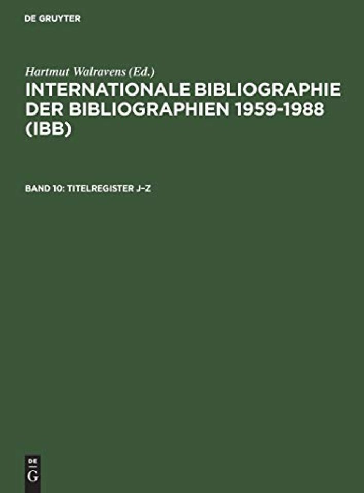 Titelregister J–Z