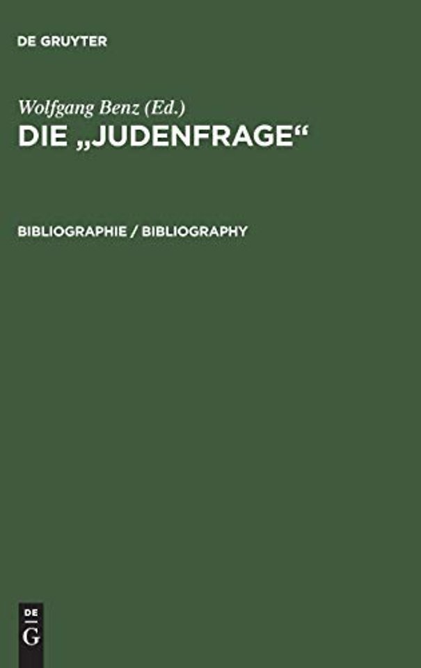 Die "Judenfrage", Bibliographie