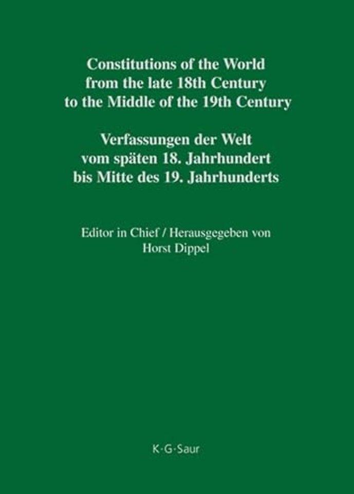 Constitutional Documents of Austria, Hungary and Liechtenstein 1791–1849