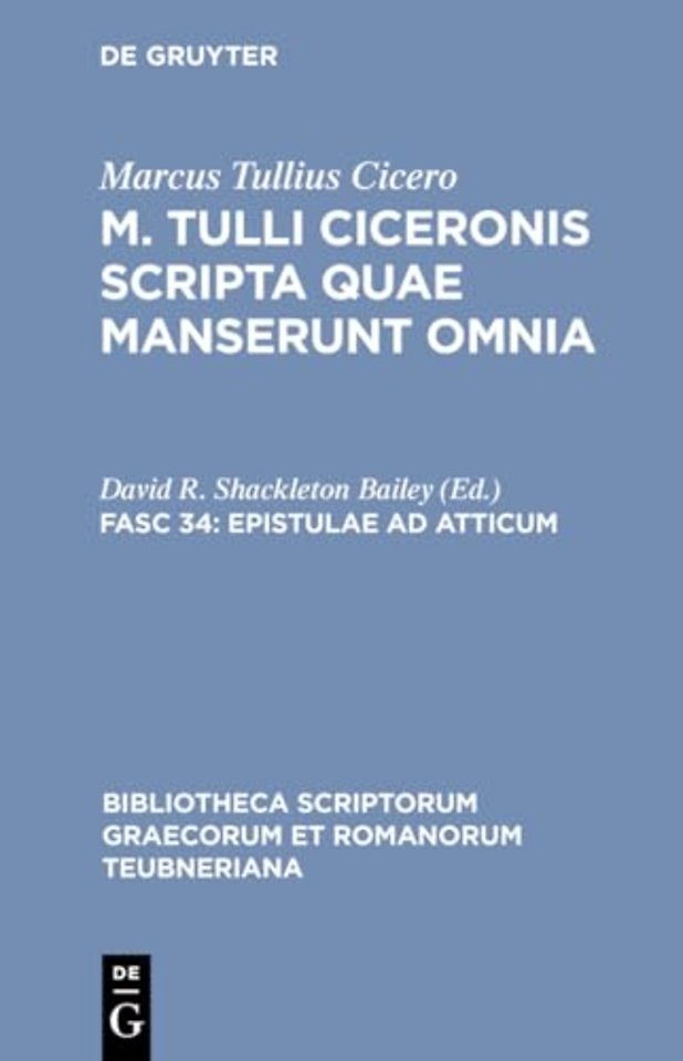 Epistulae AD Atticum, Vol. I CB