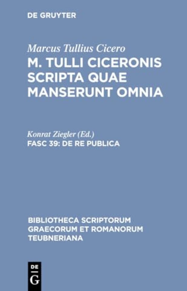 De re publica – Librorum sex quae manserunt