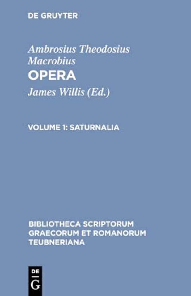 Saturnalia – Apparatu critico instruxit in Somnium Scipionis commentarios