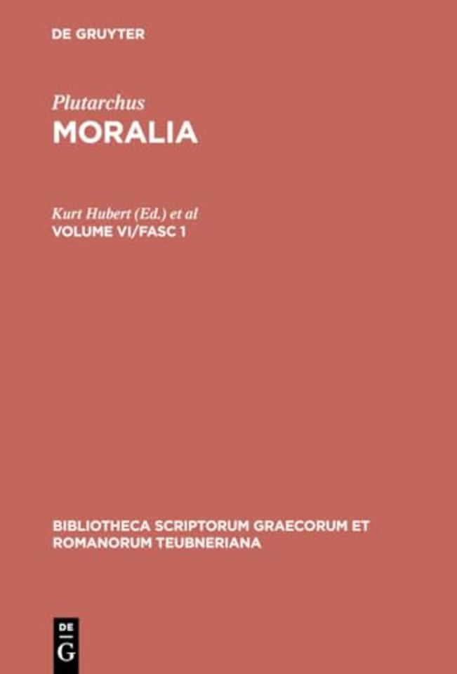 Moralia – Volume VI/Fasc 1