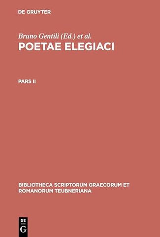 Poetae elegiaci – Pars II