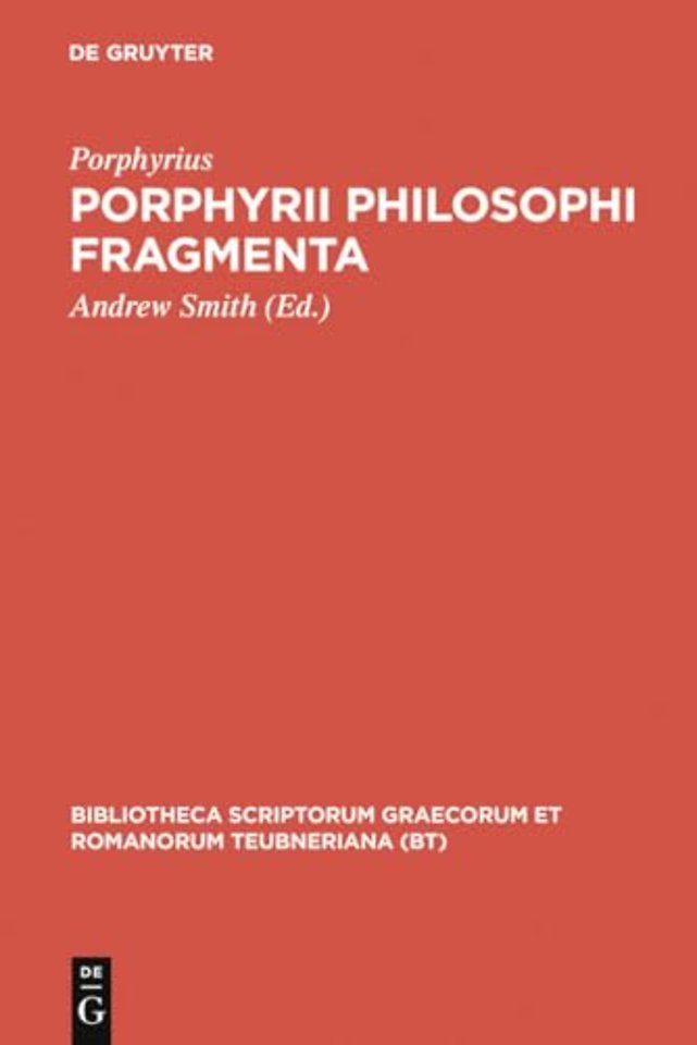 Porphyrii Philosophi fragmenta – Fragmenta Arabica David Wasserstein interpretante