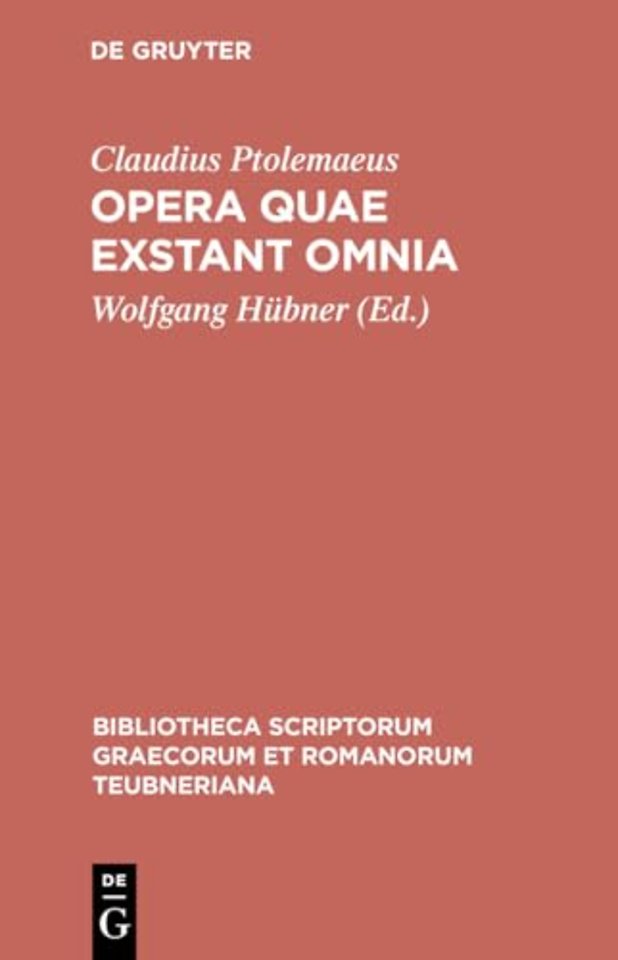 Opera quae exstant omnia – Vol III/Fasc 1: Apotelesmatica