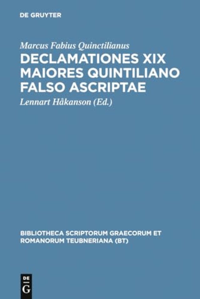 Declamationes XIX maiores Quintiliano falso ascriptae