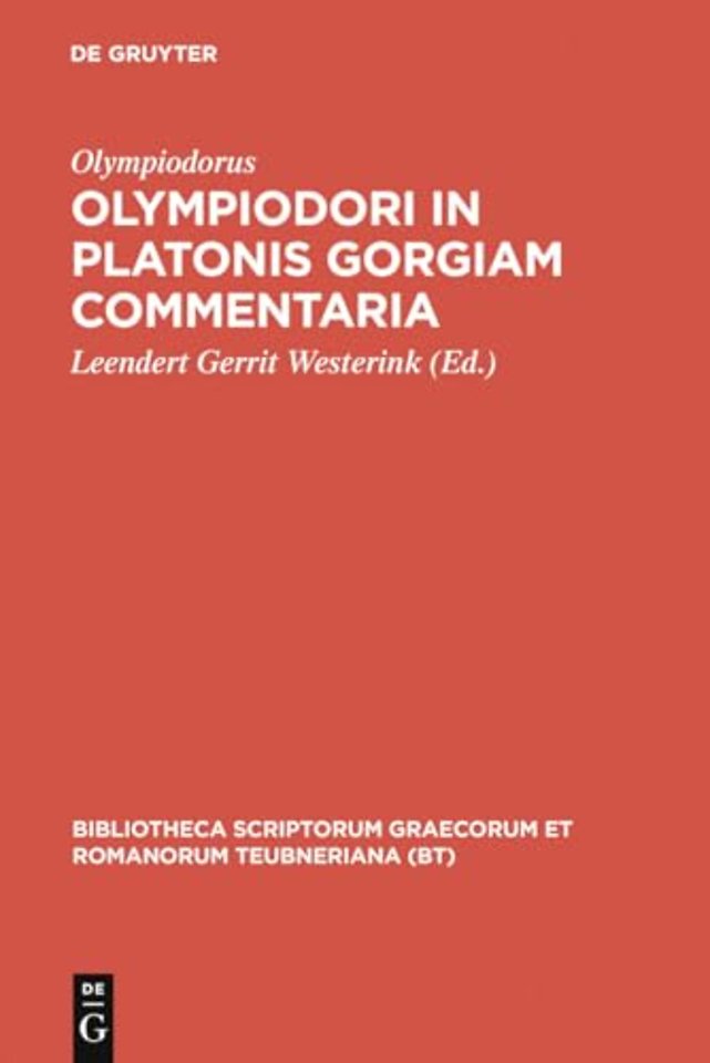 In Platonis Gorgiam Commentar CB