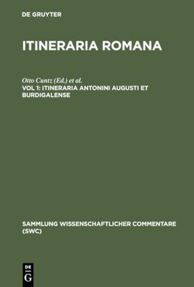 Itineraria Antonini Augusti et Burdigalense – Accedit tabula geographica