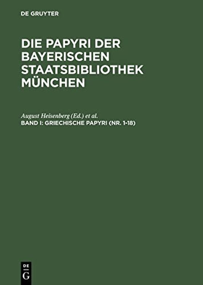 Griechische Papyri (Nr. 1–18) – Byzantinische Papyri