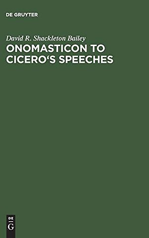 Onomasticon to Cicero`s Speeches