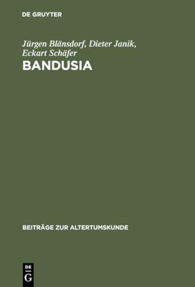 Bandusia – Quelle und Brunnen in der lateinischen, italienischen, französischen und deutschen Dichtung der Renaissance